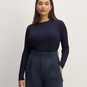 Everlane The Viscose Knit Crew, in Navy Small NWOT